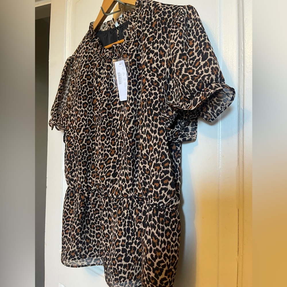 J. Crew NWT Animal Print Blouse - Picture 2 of 14